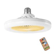 Mini Ventilador de Techo com Lampada LED e Controle Remoto / 36W / 85-265V ~ 50/ 60HZ - Amarelo/ Branco