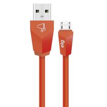 Ant_Cabo Elg M510LR - USB/Micro USB - 1 Metro - Injetado Em PVC - Laranja