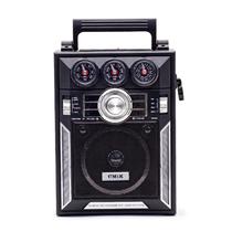 Radio Cmik MK-938 com AM, FM, Entrada USB, SD/MC, Microfone, Controle Remoto, Recarregavel - Preto