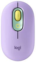 Mouse Logitech Pop Emoji Wireless 4000DPI - Roxo