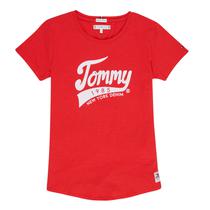 Camiseta Tommy Hilfiger Infantil Feminina M/C KG0KG04960-XA9-00 08 Racing Red