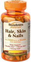 Sundown Naturals Hair, Skin & Nails 5000MCG 120 Comp.